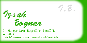 izsak bognar business card